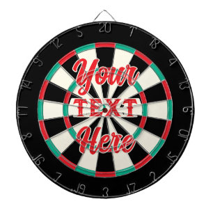 Rode gekleurde aangepaste tekst klassieke vintage  dartbord