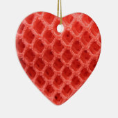 Rode gekleurde haakjes keramisch ornament (Rechts)