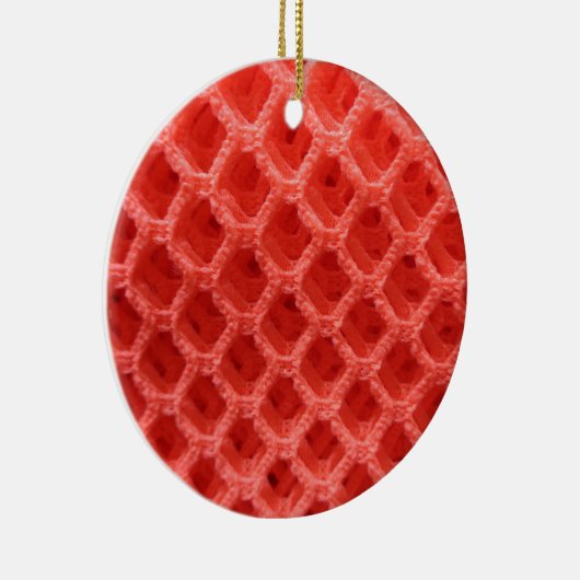 Rode gekleurde haakjes keramisch ornament (Rechts)