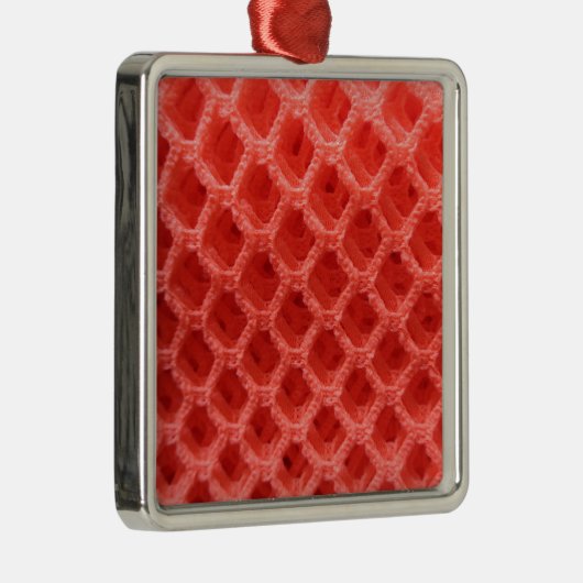 Rode gekleurde haakjes metalen ornament (Rechts)