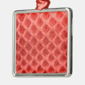 Rode gekleurde haakjes metalen ornament (Links)