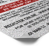 Rode gekorrede handschoenen, boxingsklasse-advert poster (Hoek)