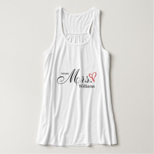 Rode gekrabbelde hart toekomstige mevrouw tanktop