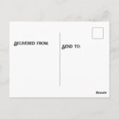 Rode gekroonde kraan close-up briefkaart (Achterkant)