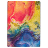 Rode gele Abstracte verf Klembord (Achterkant)