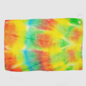 Rode gele blauwe dasje golfhanddoek (Horizontaal)