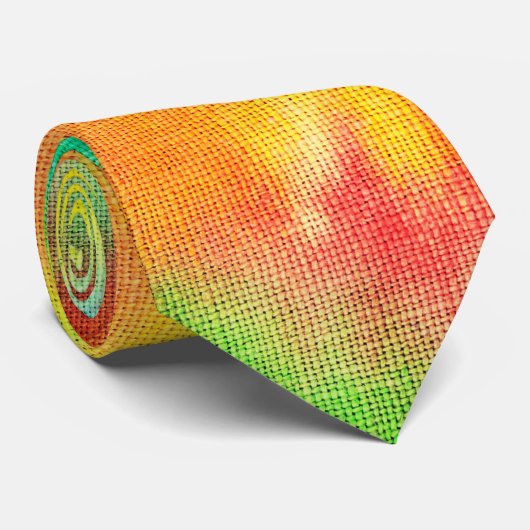 Rode gele blauwe dasje stropdas (Opgerold)