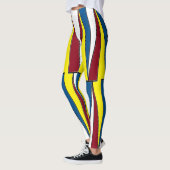 Rode Gele Blauwe Driehoeken Leggings (Links)