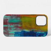 RODE GELE BLAUWE EN WITTE ABSTRACTE SCHILDERKUNST iPhone HOESJE (Achterkant horizontaal)