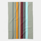 Rode gele blauwe grijs multicolortreerpatroon theedoek (Verticaal)