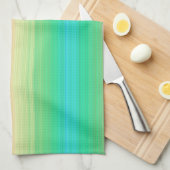 Rode gele blauwe strepen theedoek (Quarter Fold)