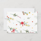 Rode gele bloem bedankkaart (Achterkant)