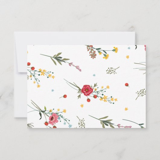 Rode gele bloem bedankkaart (Achterkant)