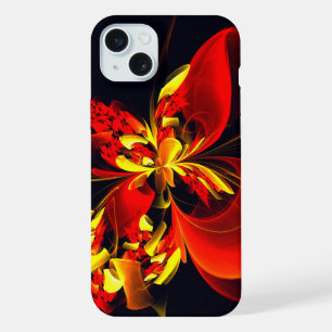 Rode Gele Bloem Moderne Abstracte Kunstpatroon #10 iPhone 15 Plus Case