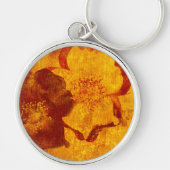 Rode gele bloem voor digitale grafische doeleinden sleutelhanger (Voorkant)