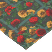 Rode Gele Bloemen Rozen Tafelkleed (Gekanteld)