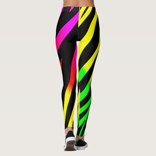 Rode gele dierlijke afdruk leggings (Achterkant)