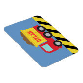 Rode gele dump truck Kinder gepersonaliseerde magn Magneet (Rechterzijde)