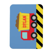 Rode gele dump truck Kinder gepersonaliseerde magn Magneet (Verticaal)