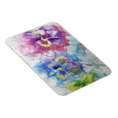 Rode, gele en Blauwe Panieten Foto Magnet Magneet (Rechterzijde)