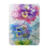 Rode, gele en Blauwe Panieten Foto Magnet Magneet (Verticaal)