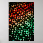 Rode, gele, en groene illustratie poster (Voorkant)