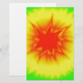 Rode, gele en groene kleurstof briefpapier (Voorkant / Achterkant)