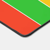 Rode, gele en limoengroene strepen bureaumat (Hoek)