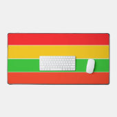 Rode, gele en limoengroene strepen bureaumat (Keyboard & Muis)