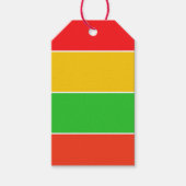 Rode, gele en limoengroene strepen cadeaulabel (Voorkant)