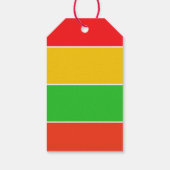 Rode, gele en limoengroene strepen cadeaulabel (Achterkant)