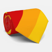 Rode, gele en Oranje strepen Stropdas (Opgerold)
