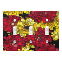 Rode, gele en schaduwen van gouden mini-dozen