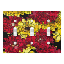 Rode, gele en schaduwen van gouden mini-dozen