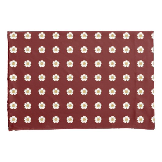 rode gele en witte Buttercup Flowers Kussensloop (Voorkant-Rechts)