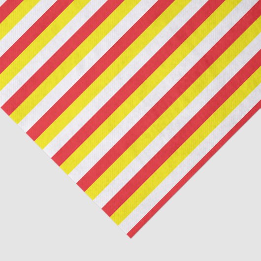 Rode, gele en witte strepen tissuepapier (Detail)