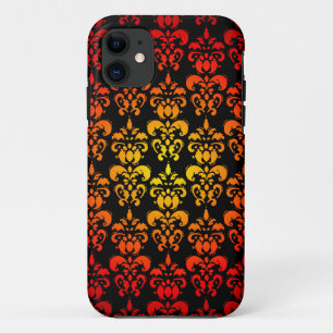 Rode, gele en zwarte damast Case-Mate iPhone case