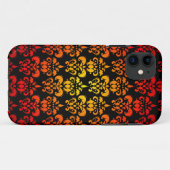 Rode, gele en zwarte damast Case-Mate iPhone case (Achterkant (horizontaal))
