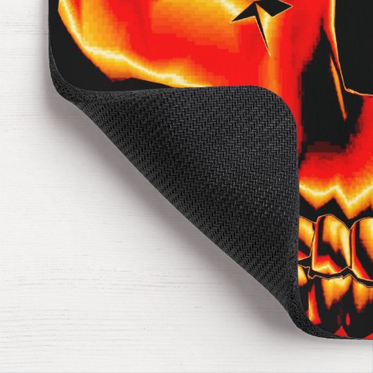 Rode gele en zwarte schedelmousepad muismat (Hoek)