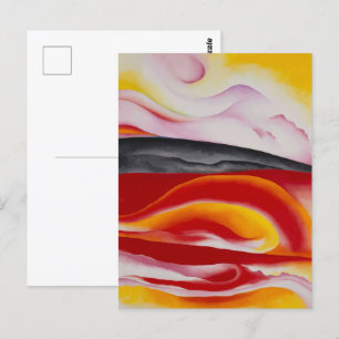 Rode, gele en zwarte streep   Georgia O'Keeffe   Briefkaart