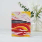 Rode, gele en zwarte streep | Georgia O'Keeffe | Briefkaart (Staand voorkant)