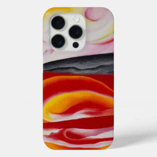 Rode, gele en zwarte streep Georgia O'Keeffe iPhone 15 Pro Case