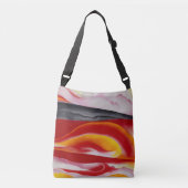 Rode, gele en zwarte streep | Georgia O'Keeffe | Crossbody Tas (Voorkant)