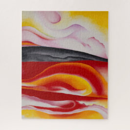 Rode, gele en zwarte streep | Georgia O'Keeffe | Legpuzzel