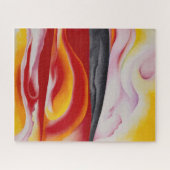 Rode, gele en zwarte streep | Georgia O'Keeffe | Legpuzzel (Horizontaal)