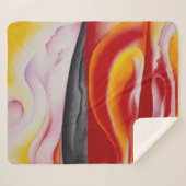 Rode, gele en zwarte streep | Georgia O'Keeffe | Sherpa Deken (Voorkant (horizontaal))