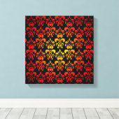 Rode, gele en zwarte vocht canvas afdruk (Insitu (Houten vloer))
