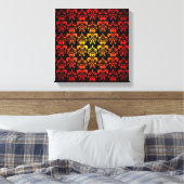 Rode, gele en zwarte vocht canvas afdruk (Insitu (Slaapkamer))