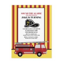 Rode Gele Gestreepte Brandweerwagen Brandweerman V