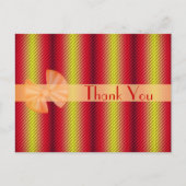 Rode Gele Glanzende Strepen Dankjewel Ansichtkaart Briefkaart (Voorkant)